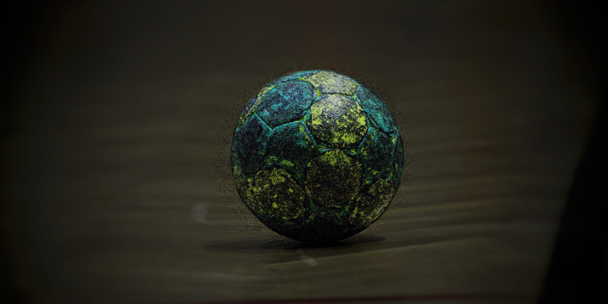 Blau-gelber Handball